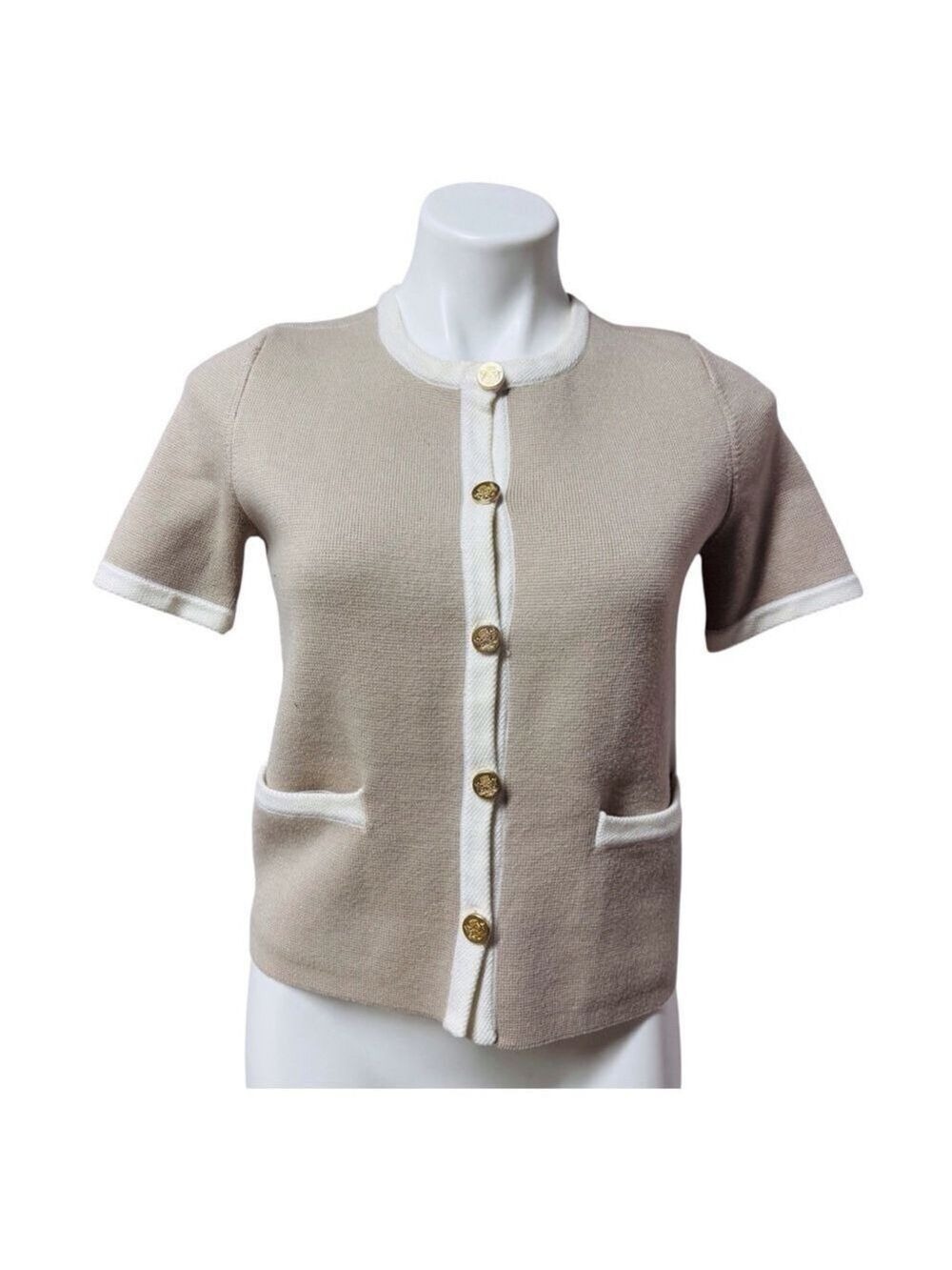 Truth Republic Tan Button Front Cardigan Sweater XS Petite